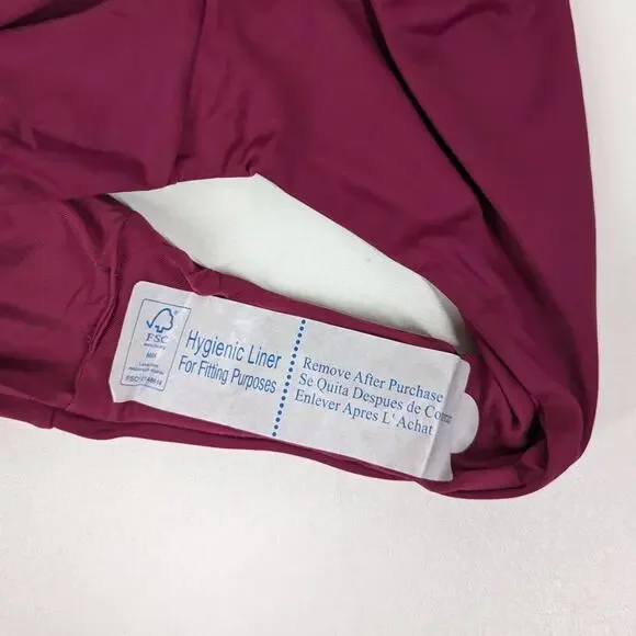 Andie Swim Santorini Plum One Piece Swimsuit XS Cut Out Bathing Suit NWT pink - Picture 6 of 6